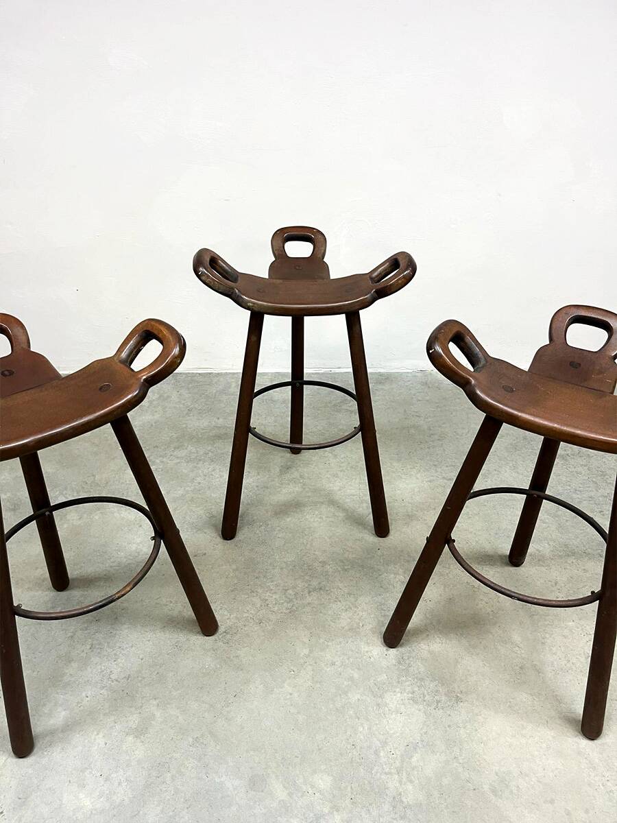 Vintage Spanish barstools brutalism Marbella