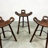 Vintage Spanish barstools brutalism Marbella
