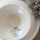 Compotier piédouche fleurs bleues Longwy