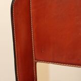 Matteo Grassi high stool in leather and metal