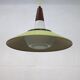 Opal glass and green aluminium shade vintage lamp by Voss Belysning - Denmark