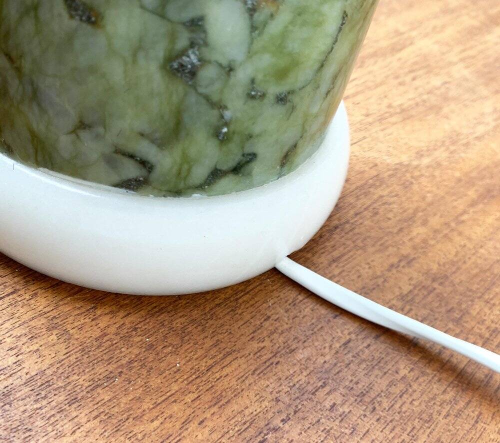 Postmodern stone table lamp, 1980s