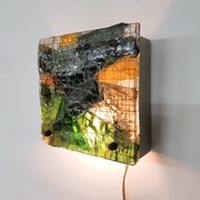 Brutalist glass wall light, The Netherlands 1970’s