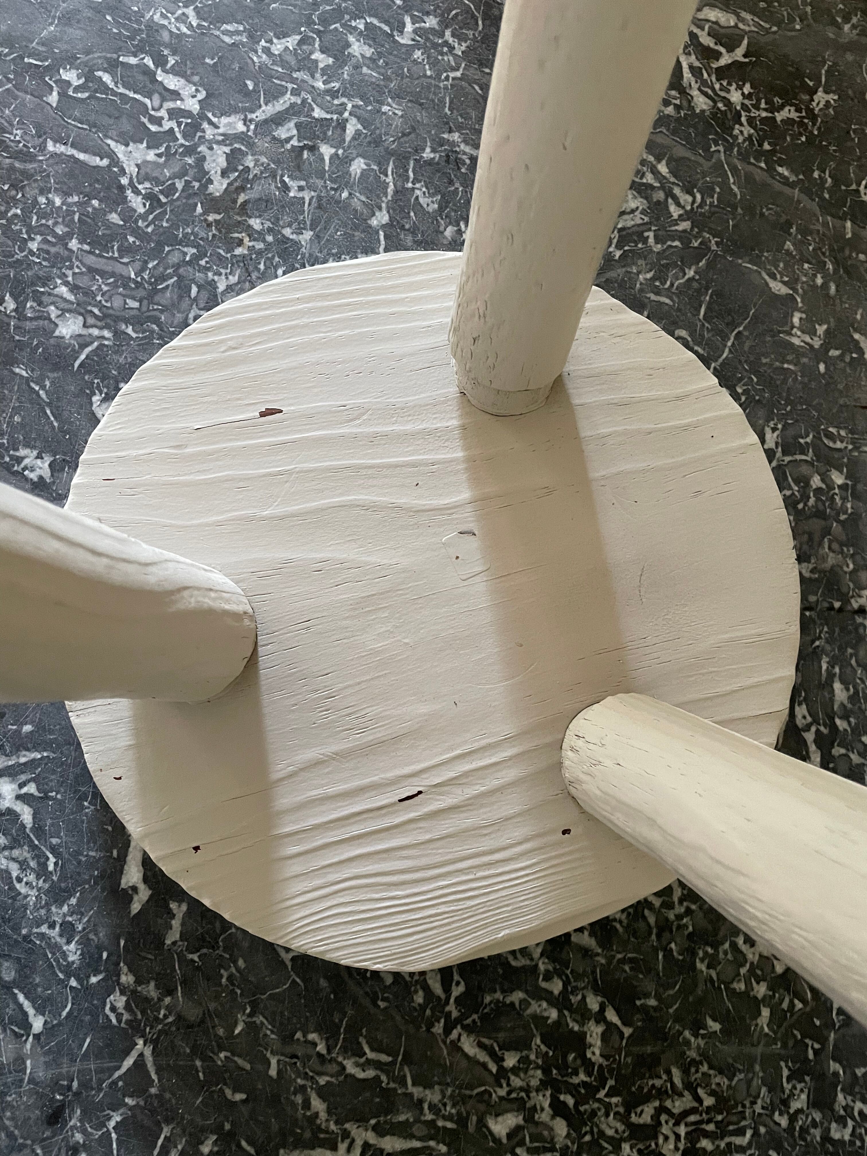 Painted brutalist stool