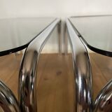 Pair of sofa ends / coffee table chrome year 70