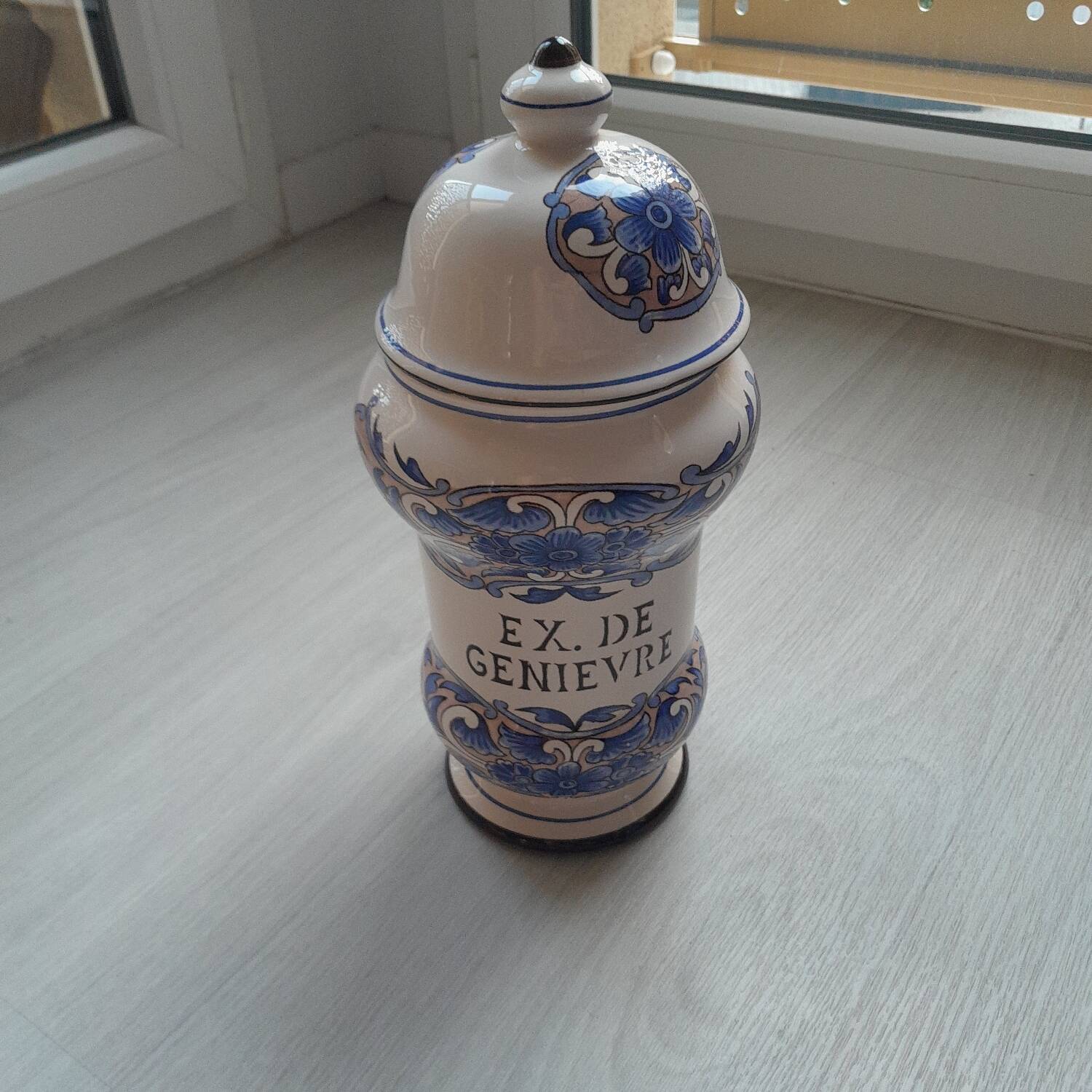 Ceramic pharmacy jar from St Clément, EX de Genièvre