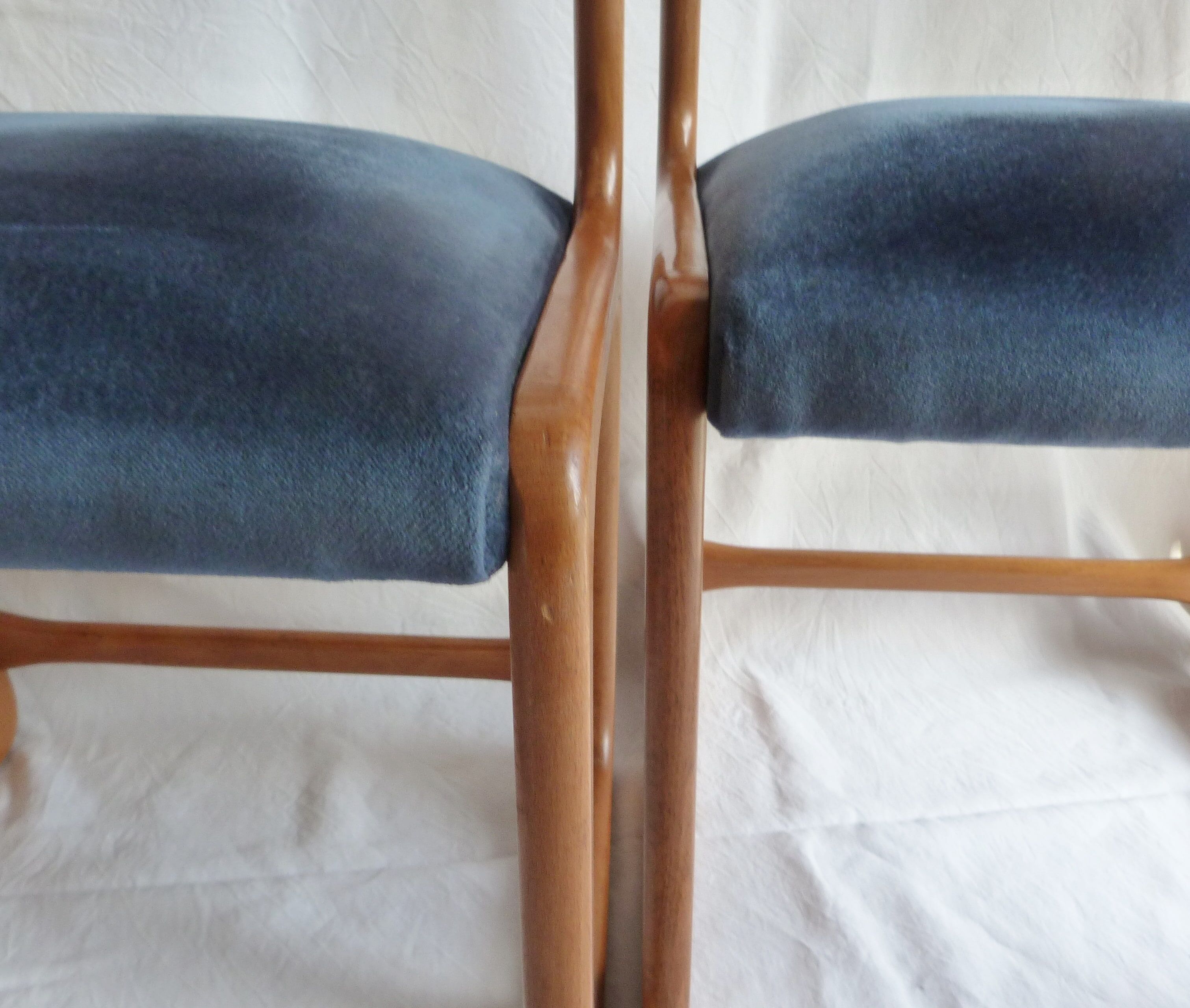 Suite of 4 Baumann sled chairs