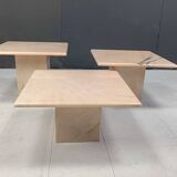 Vintage marble nesting tables or side tables, 1970s