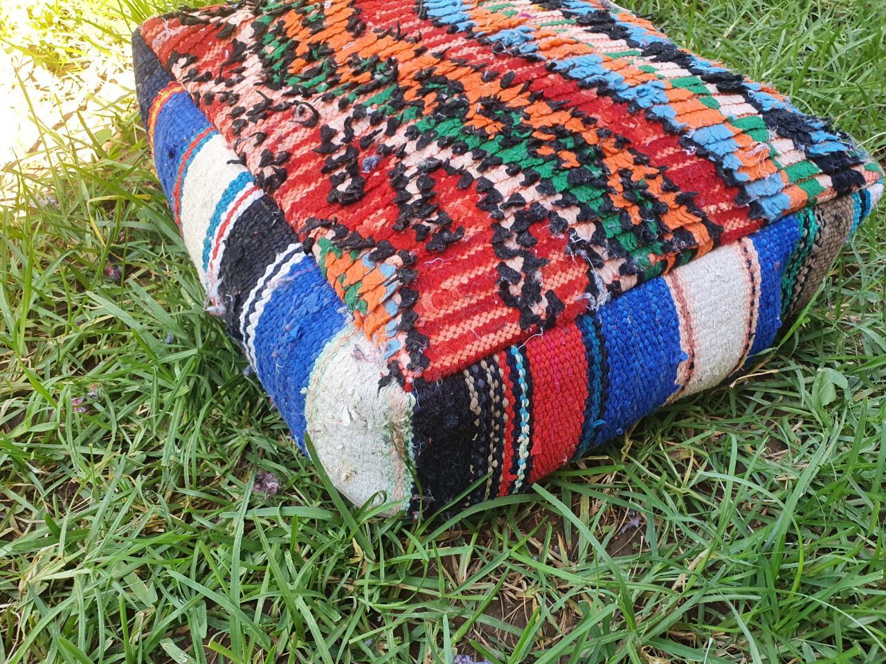 Moroccan carpet pouf
