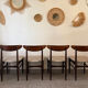 6 vintage Scandinavian teak chairs by Dyrlund