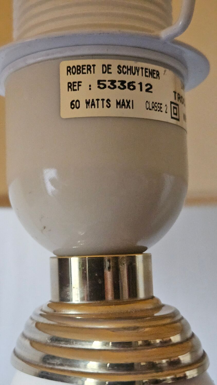 Vintage bedside lamp by Robert de Schuytener