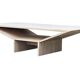 Travertine coffee table - 70s - brutalist and minimalist - Italy