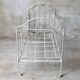 Vintage 1950s wrought iron bed bench
