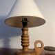 Sculpted wooden table lamp from the 1960s.