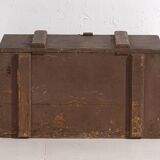 Petit coffre ancien vert olive (c.1920) #26