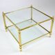 Vintage Coffee Table in Massive Brass and 70s Glass