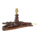 Vintage 1950s Carved Wooden Mahogany Crocodile Table Lamp