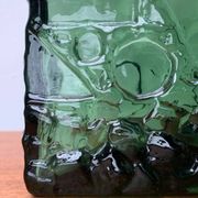 Swedish brutalist glass vase from the mid-century by Göte Augustsson for Ruda, 1960s.