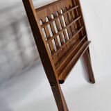 Folding teak magazine holder by Cees Braakman