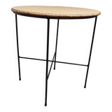 Rattan and metal coffee table, side table