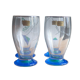 Set of 4 vintage blue and green Vulcano glasses in box – Luminarc France