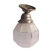 Suspension vintage chrome et verre