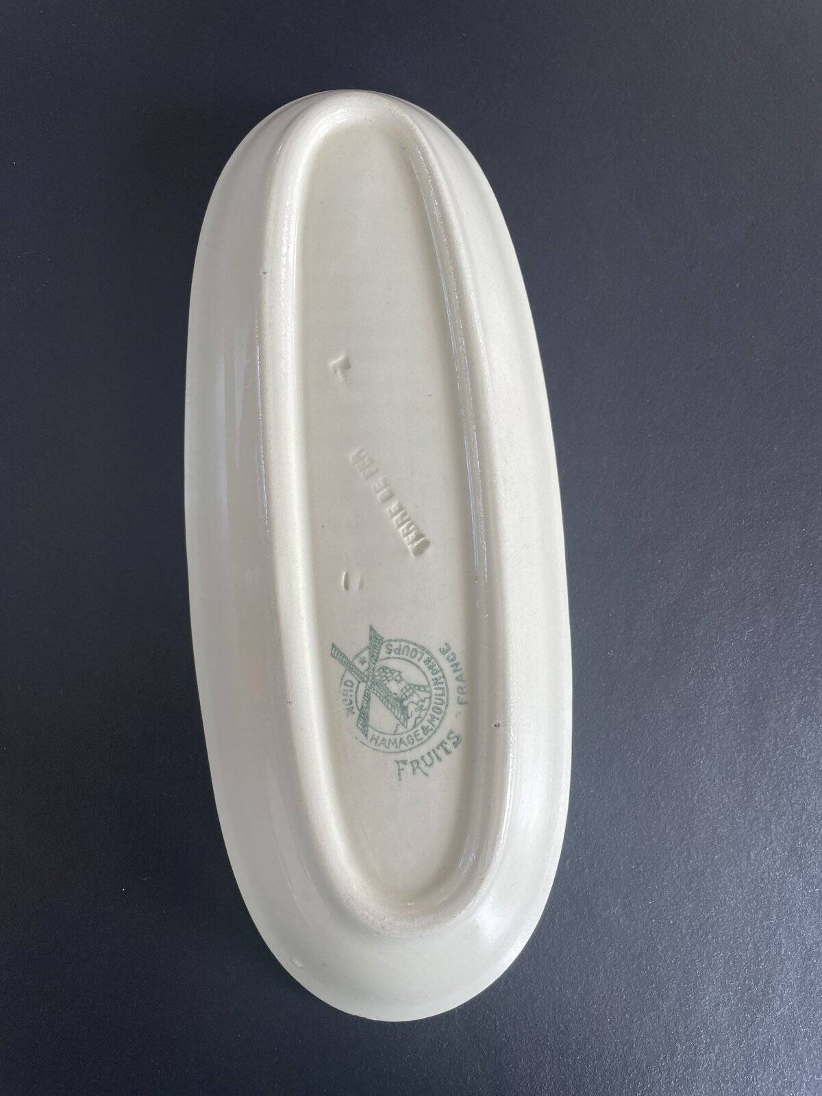 Ashtray or comb holder in ironstone Hamage model Fruits