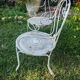 2 antique wrought iron armchairs