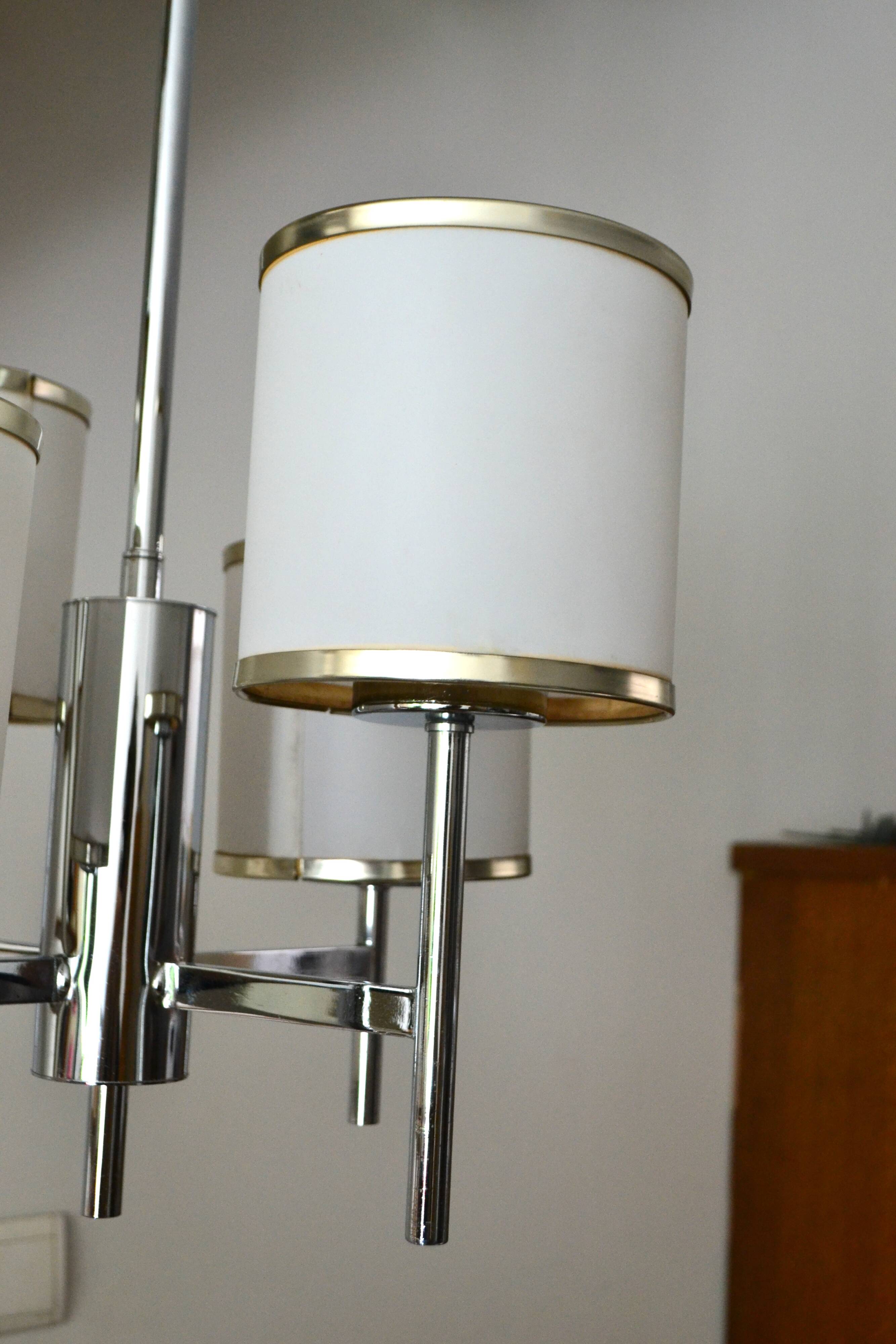 Sciolari 4-light chrome and rhodium lustre from the 1970s.