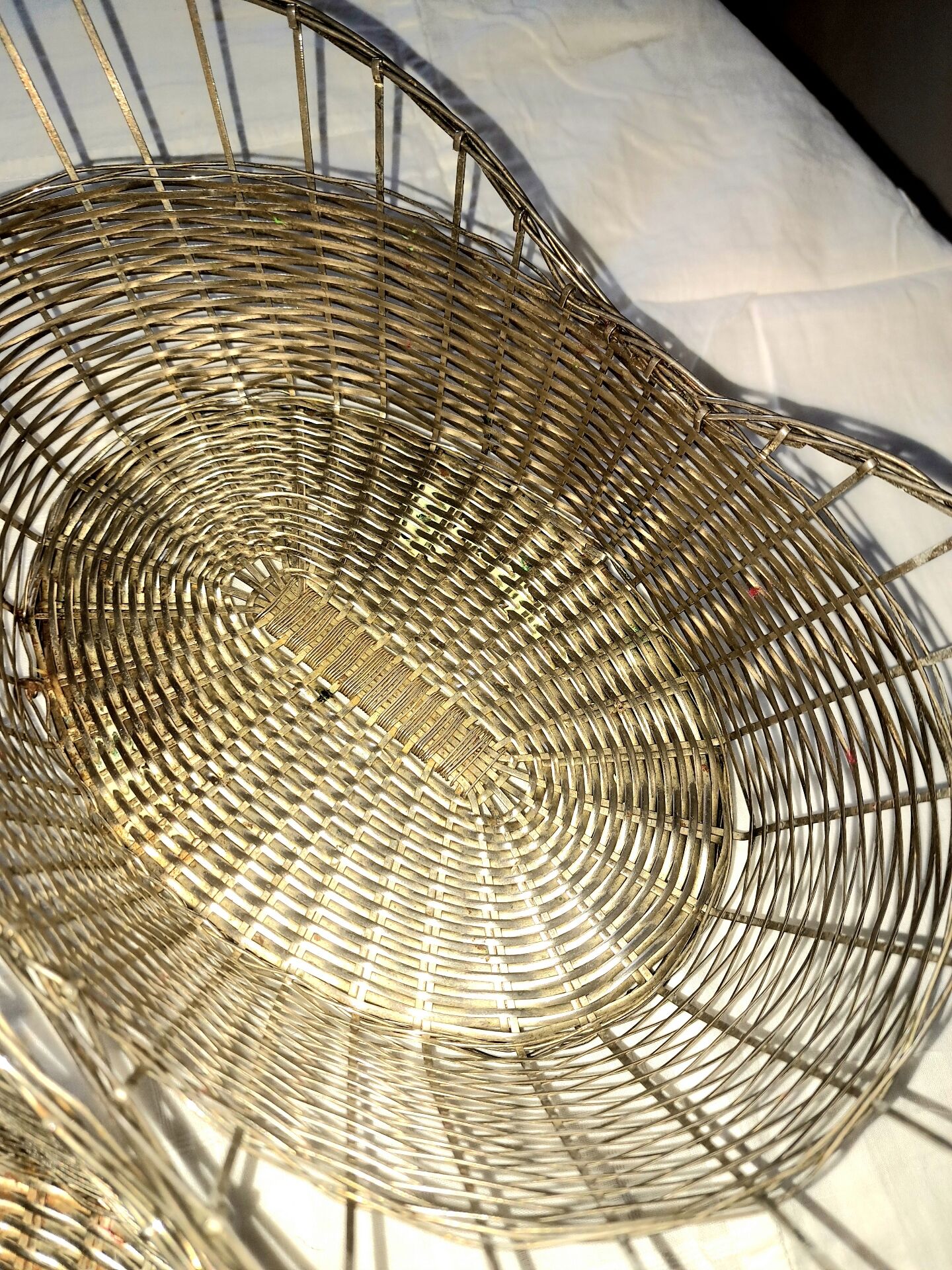 Two silver-plated baskets. Victorian style. Year 1960.