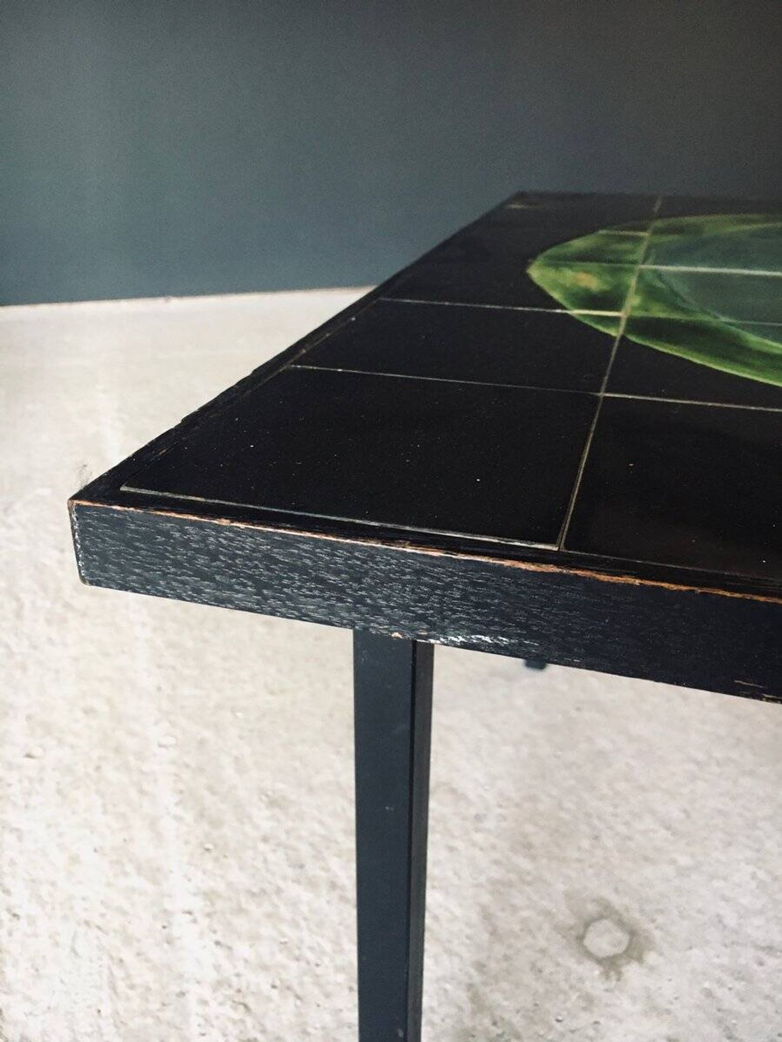Mid-Century Studio Ceramic Tile Coffee Tabe, Belgium, 1960s