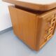 Large vintage double-sided executive desk in oak wood from the 70s