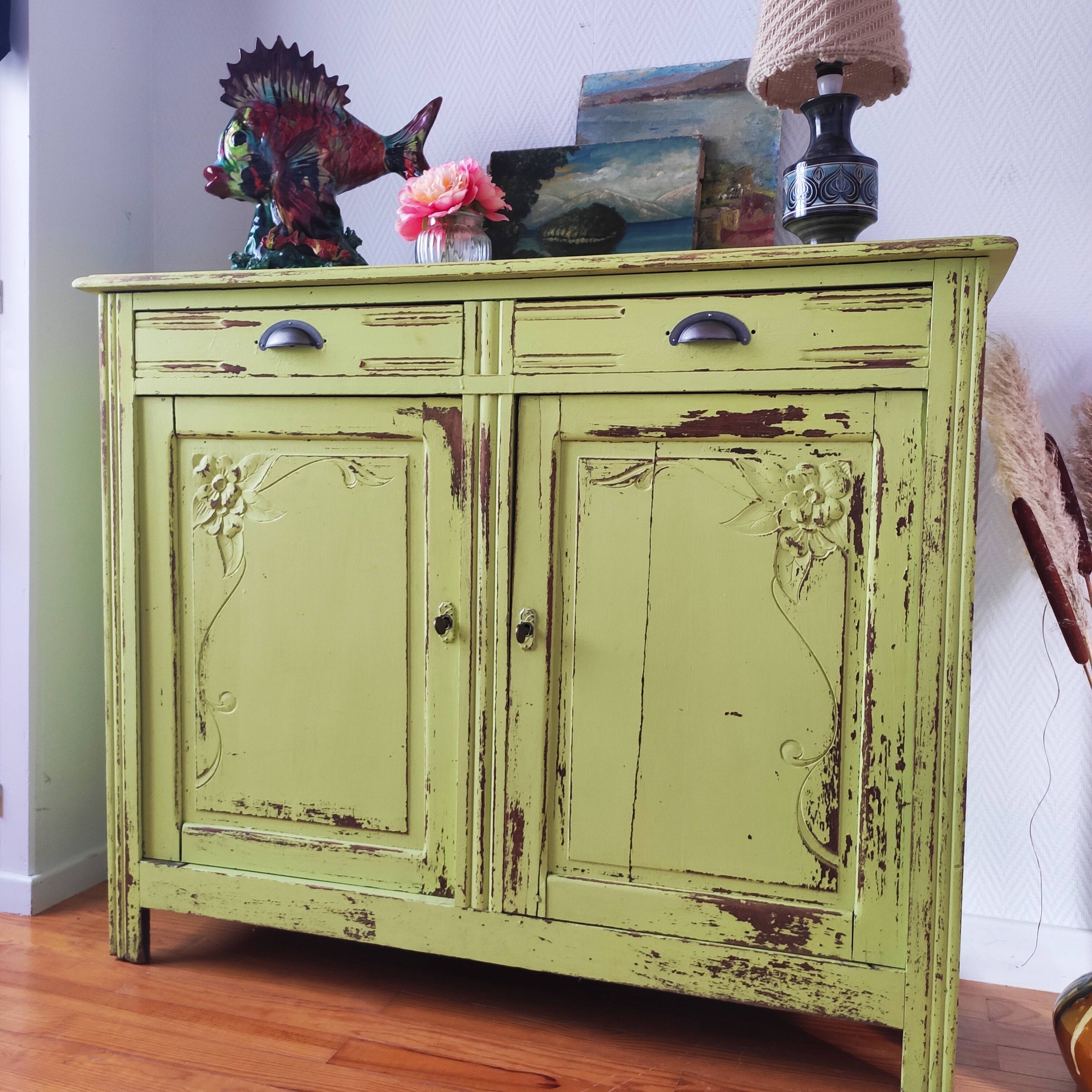 Old Parisian buffet with patina