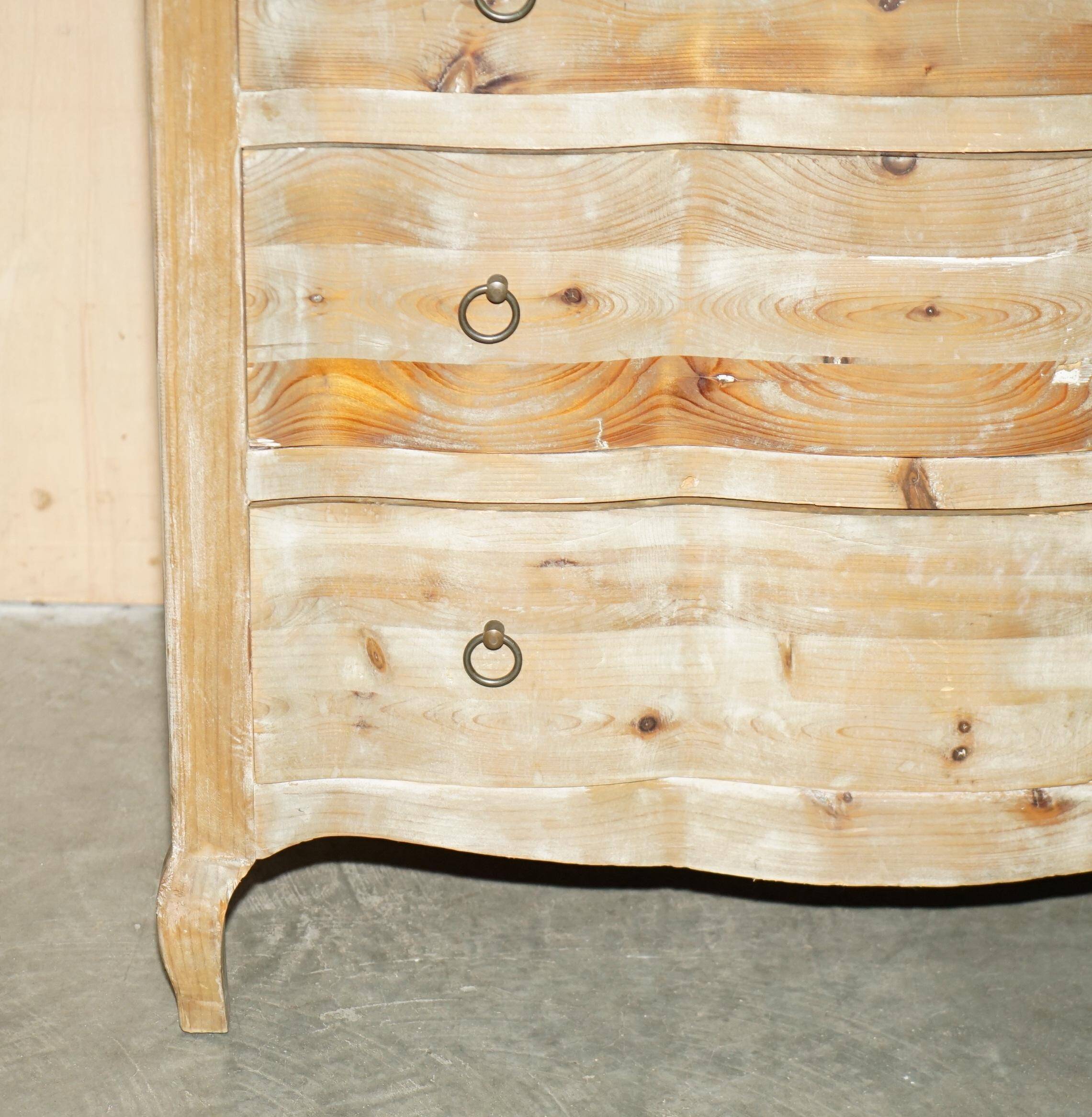 Rustic Swedish pine drop-leaf desk
