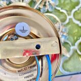 Pair of golden wall lamps Italy 70-80