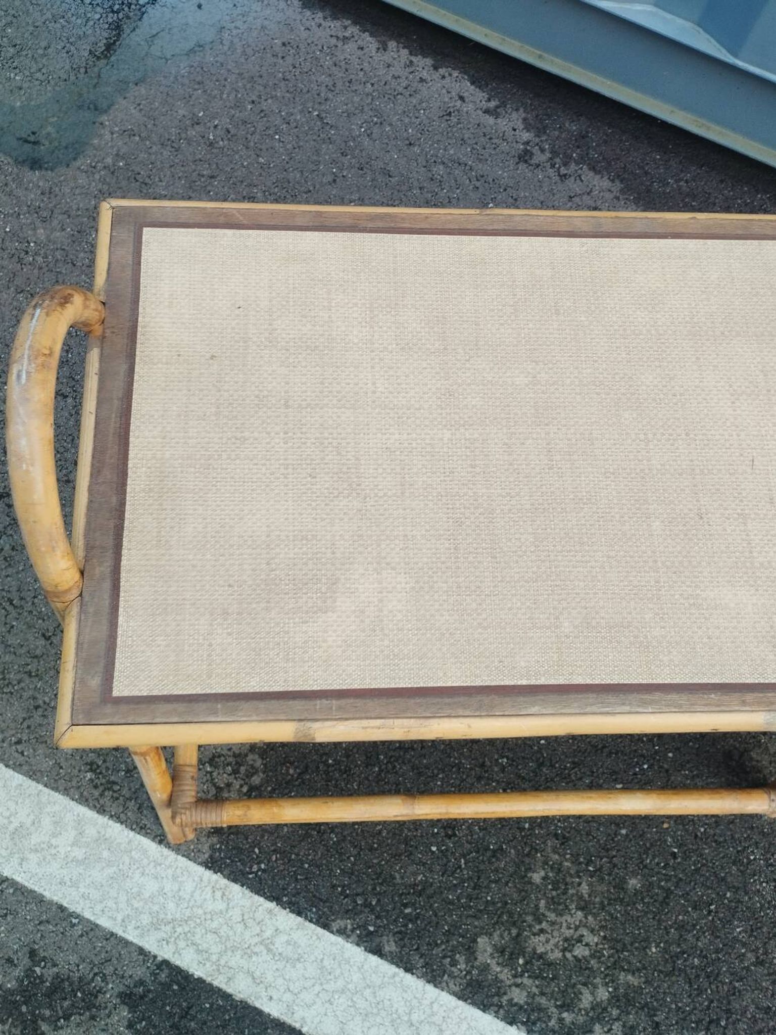 Vintage rattan coffee table