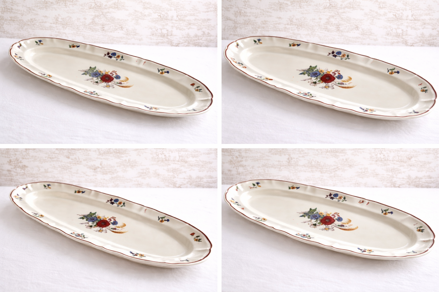 Antique serving dish Sarreguemines model Agreste – around 1900