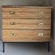 Small chest of drawers in bamboo and rattan.