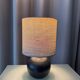 Vintage Mid-Century Studio Pottery Table Lamp – Signed JM – Blue Stoneware