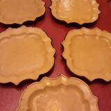 5 dessert plates pottery south france dieulefit drome