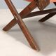 Vintage wooden and fabric armchair, design, Italy, 1960s
