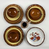 Service a the depareille - faïence, grès et porcelaine - 3 couverts -14 pièces