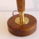 Paire de lampes vintage en teck et laiton