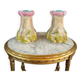Paire de vases style Art Nouveau en faïence, XXème siècle