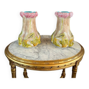 Pair of Art Nouveau Style Earthenware Vases, 20th Century