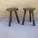 Pair of vintage low stools