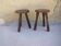 Paire de tabourets bas vintage