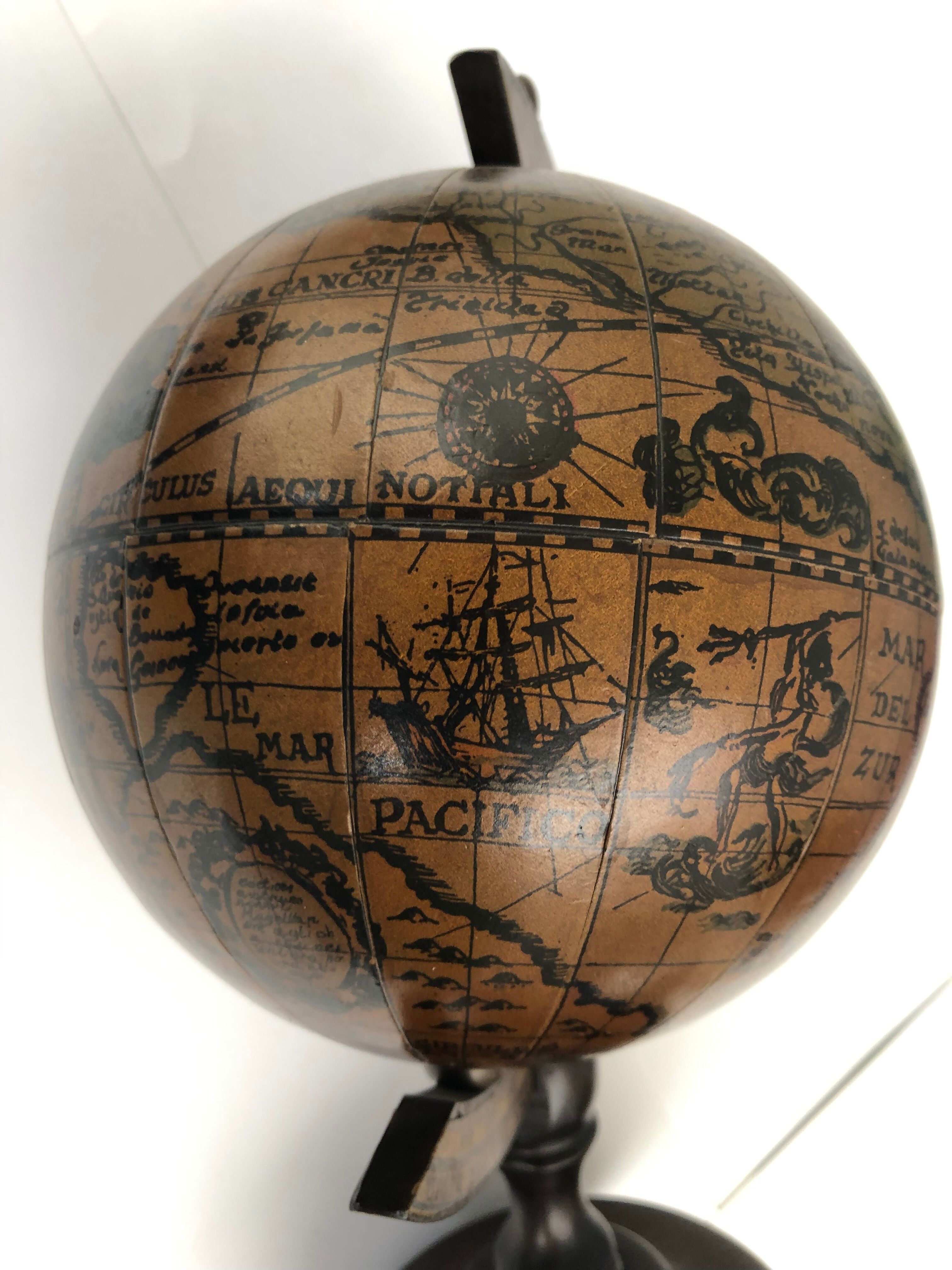 Wooden floor globe