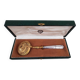 Silver and gilt silver sugar sifting spoon