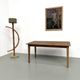 Farm table with tapered legs, L155 cm